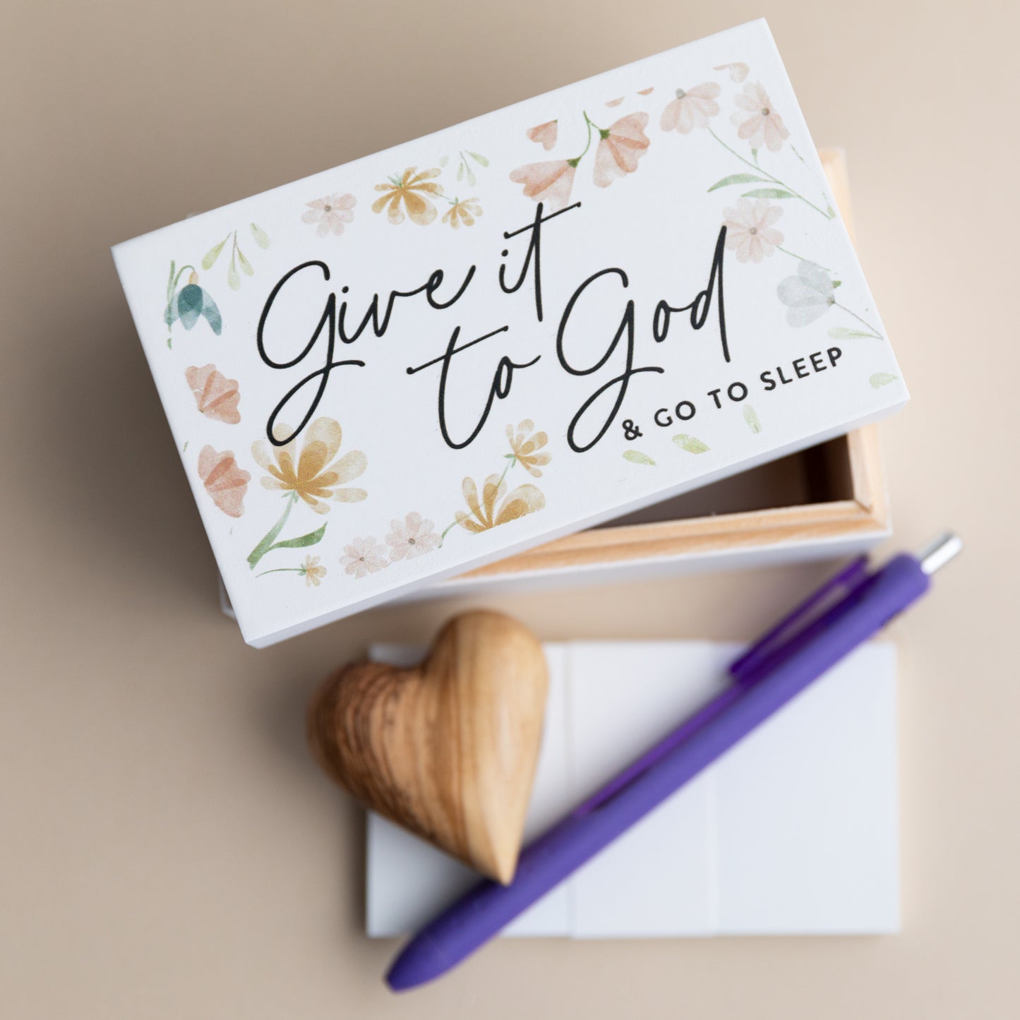 Wood Prayer Box-Give it to God & Go to Sleep!