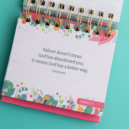 Blessings for a Great Teacher Standing Desk Spiral Flip Calendar