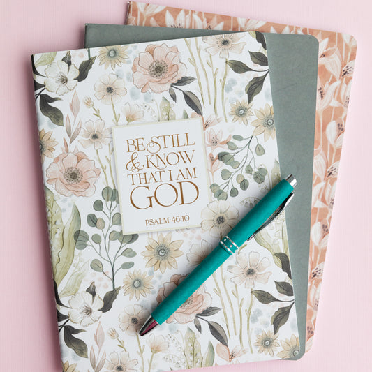 Notebooks-Set of 3 - Soft Cover with Verse-Psalm 46:10