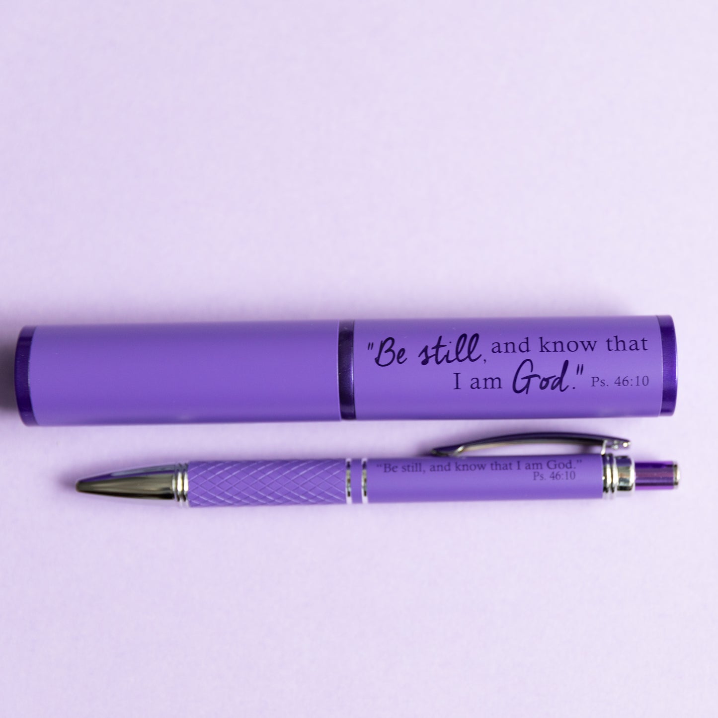 Retractable Pen in Matching Case with Bible Verse