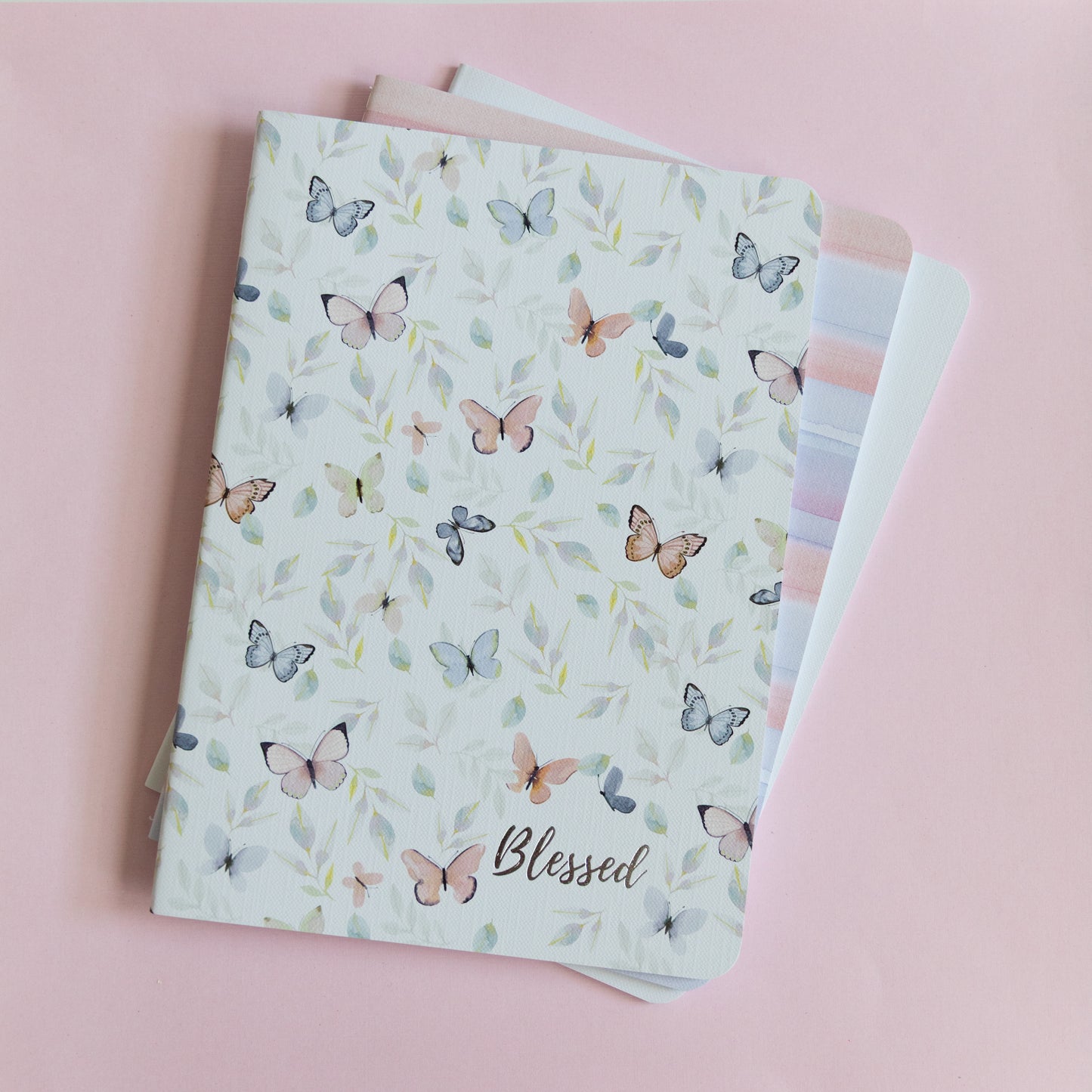 Butterfly Blessed Journal Set of 3 — Lined Notebooks | John 1:16