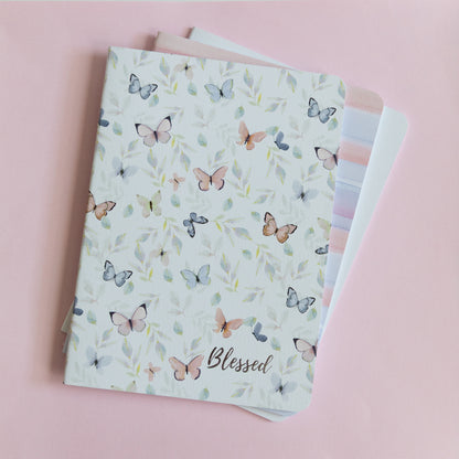 Butterfly Blessed Journal Set of 3 — Lined Notebooks | John 1:16