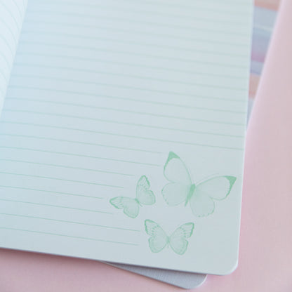 Butterfly Blessed Journal Set of 3 — Lined Notebooks | John 1:16