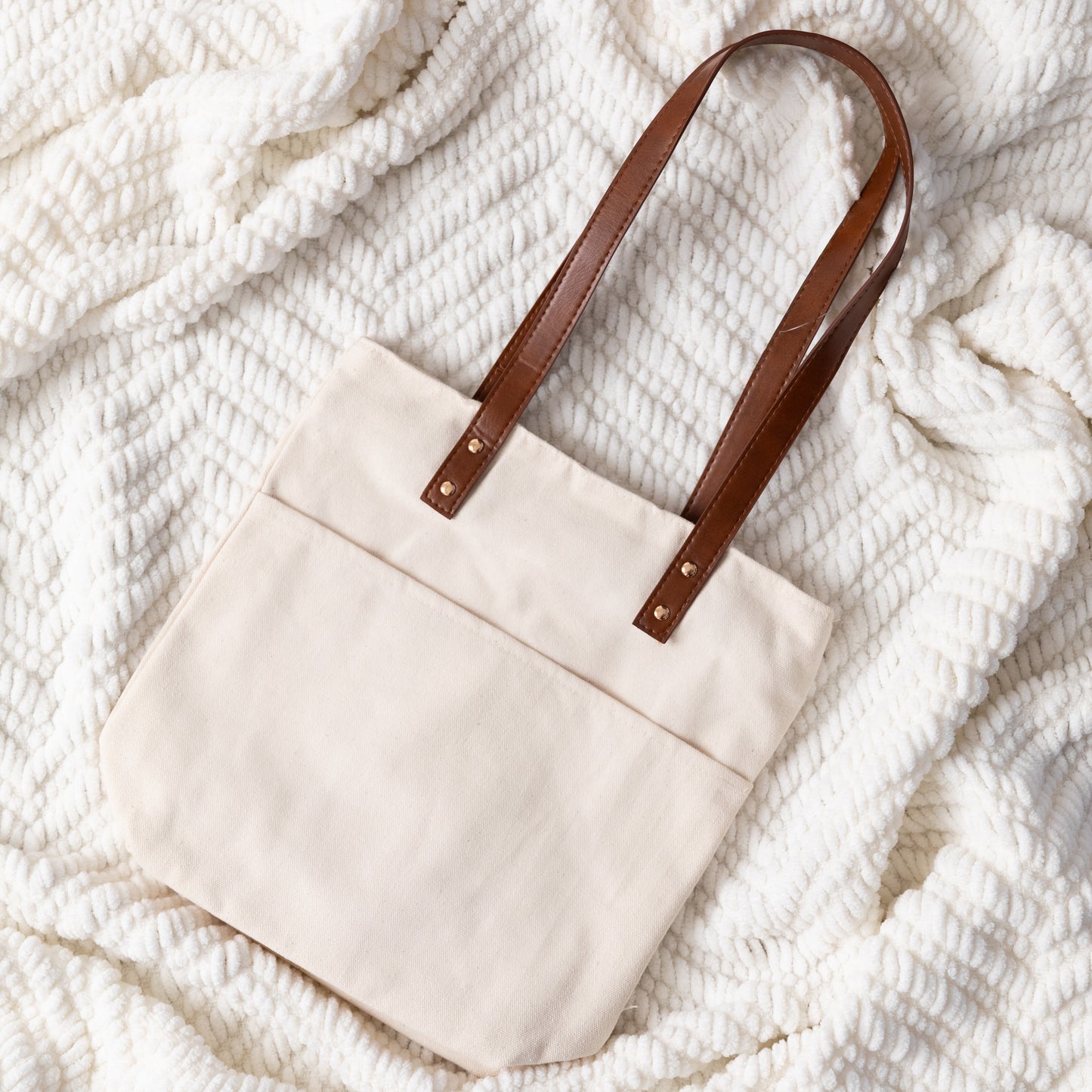 Faith-Inspired Canvas Tote Bag | Bible Verse & Floral Design