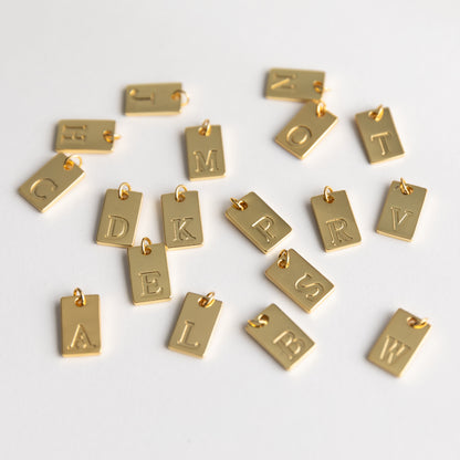 18K Gold Filled Initial Charm/Pendant for Necklace/Bracelet Jewelry Making