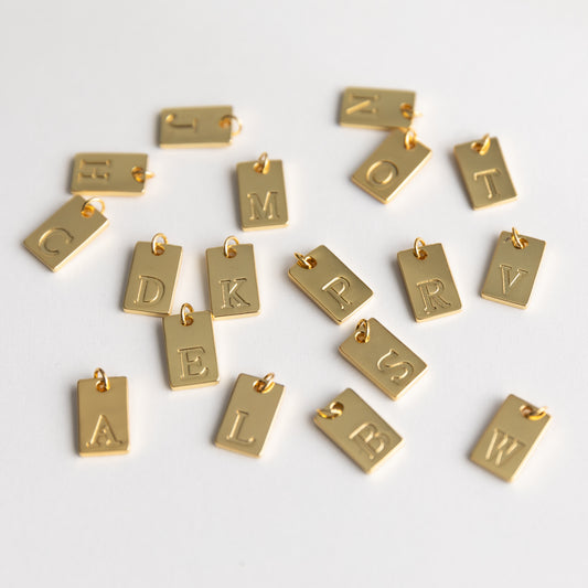 18K Gold Filled Initial Charm/Pendant for Necklace/Bracelet Jewelry Making