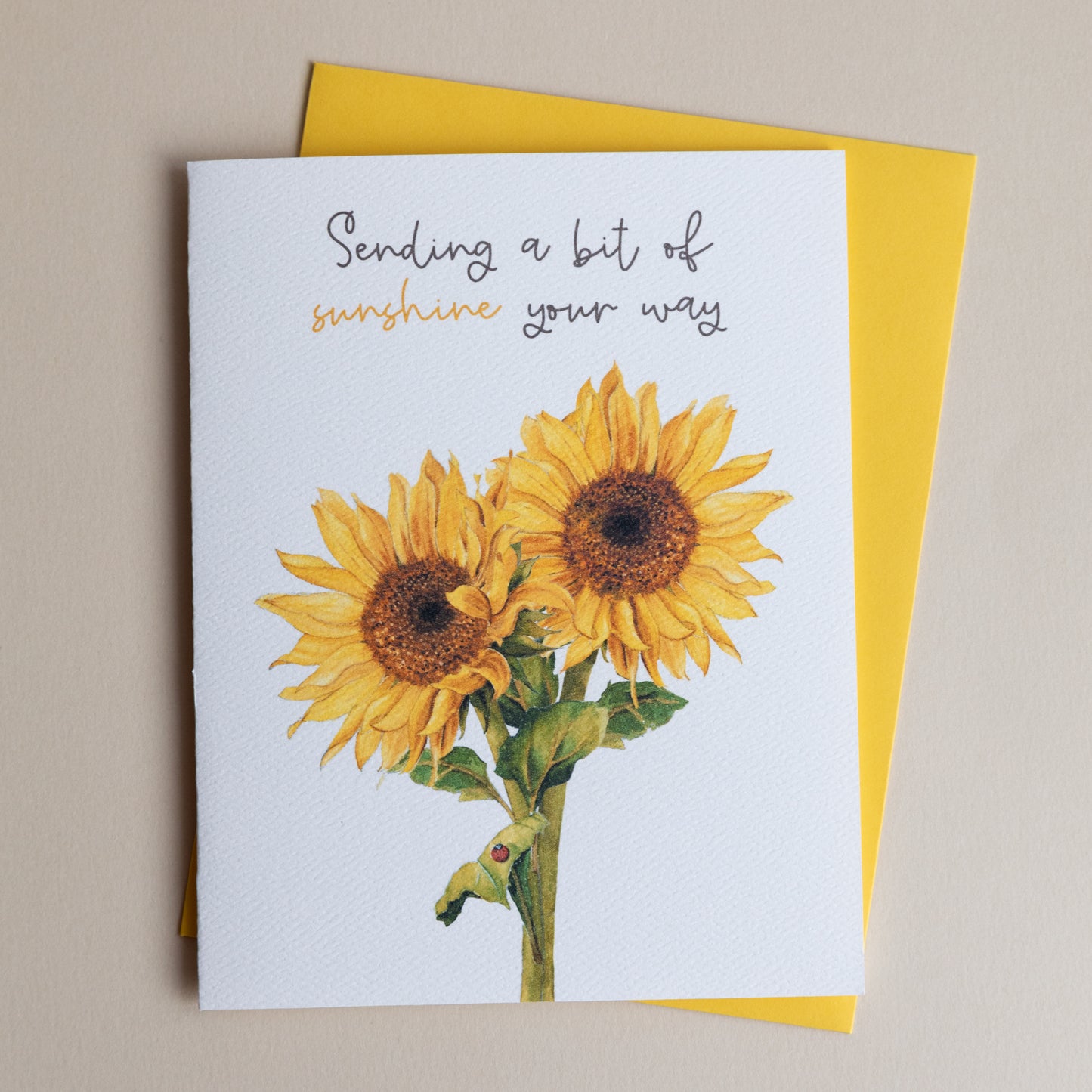 Sending Sunshine Sunflower Greeting Card