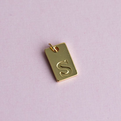 18K Gold Filled Initial Charm/Pendant for Necklace/Bracelet Jewelry Making
