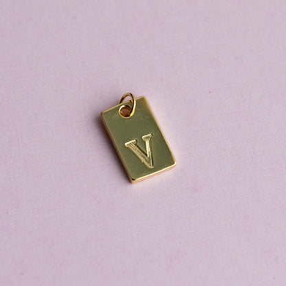 18K Gold Filled Initial Charm/Pendant for Necklace/Bracelet Jewelry Making