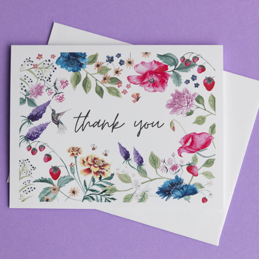 Floral Thank You Greeting Card
