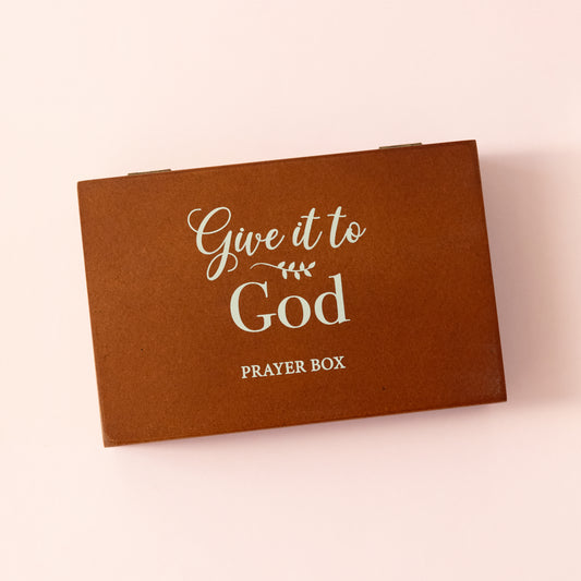 Handcrafted Wooden Prayer Box – Give It to God