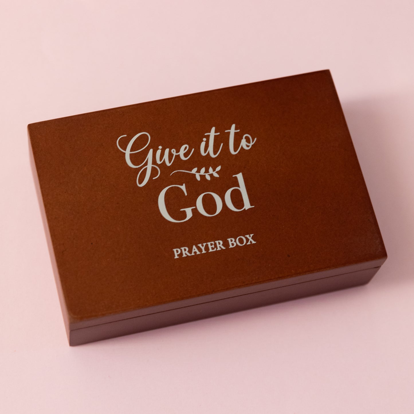 Handcrafted Wooden Prayer Box – Give It to God
