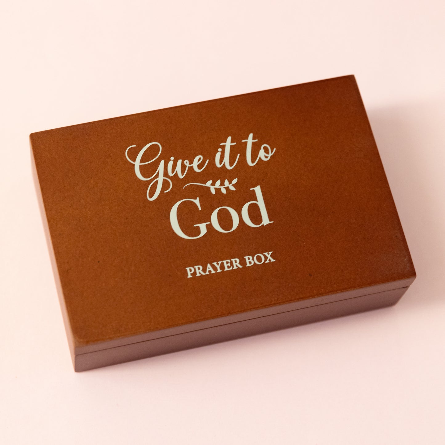 Handcrafted Wooden Prayer Box – Give It to God