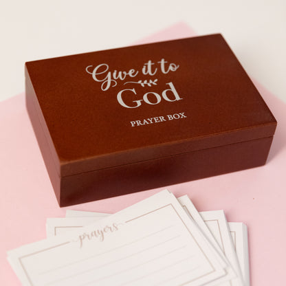 Handcrafted Wooden Prayer Box – Give It to God