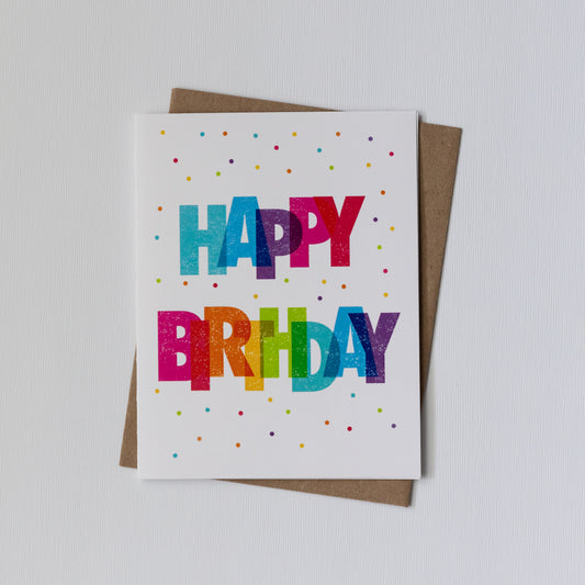 Birthday Rainbow Color Greeting Card