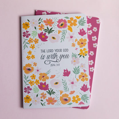 Notebooks-Set of 3 Soft Cover Teach.. Bible Verse Zeph. 3:17