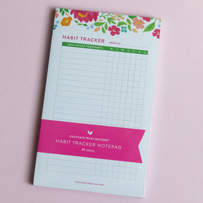 NEW!!  Large Habit Tracker Notepad - 50 Sheets