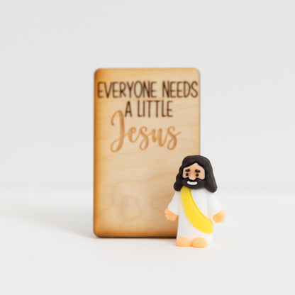 A Little Jesus – Mini Faith Figurine & Engraved Card Gift Set