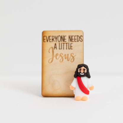A Little Jesus – Mini Faith Figurine & Engraved Card Gift Set