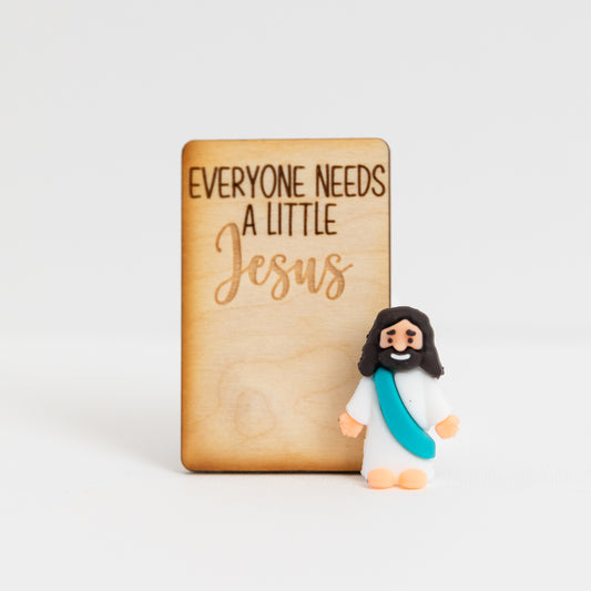 A Little Jesus – Mini Faith Figurine & Engraved Card Gift Set