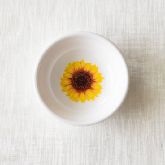 Hand Painted Sunflower Ceramic Jewelry Trinket Dish