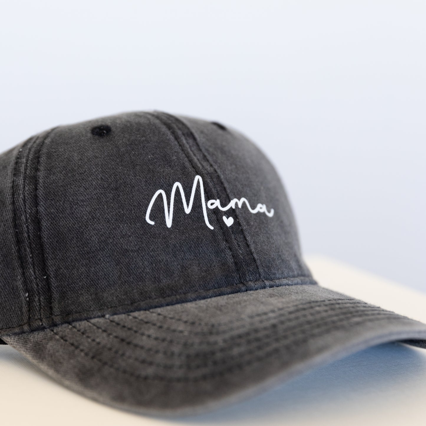 MAMA Printed Acid Washed Adjustable Baseball Cap