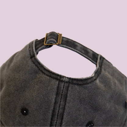 MAMA Printed Acid Washed Adjustable Baseball Cap