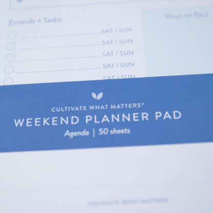 Hello Weekend Planner Agenda Note Pad