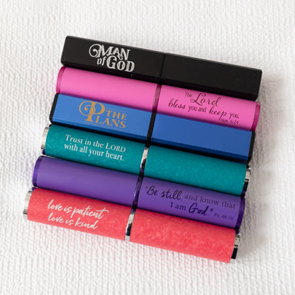 Retractable Pen in Matching Case with Bible Verse