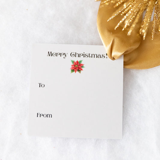 'Joy to the World' Christmas Gift Tags | 3" Square Cardstock | Set of 10