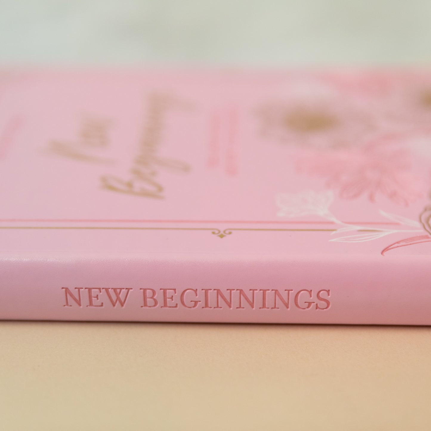 'New Beginnings' Women's Daily Devotional Pink Faux Leather