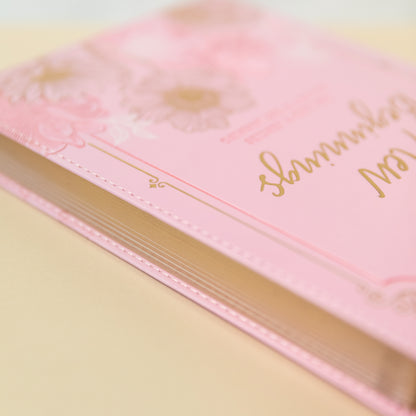 'New Beginnings' Women's Daily Devotional Pink Faux Leather