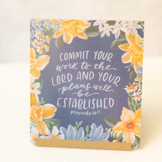Scripture Cards with Gold Metal Stand