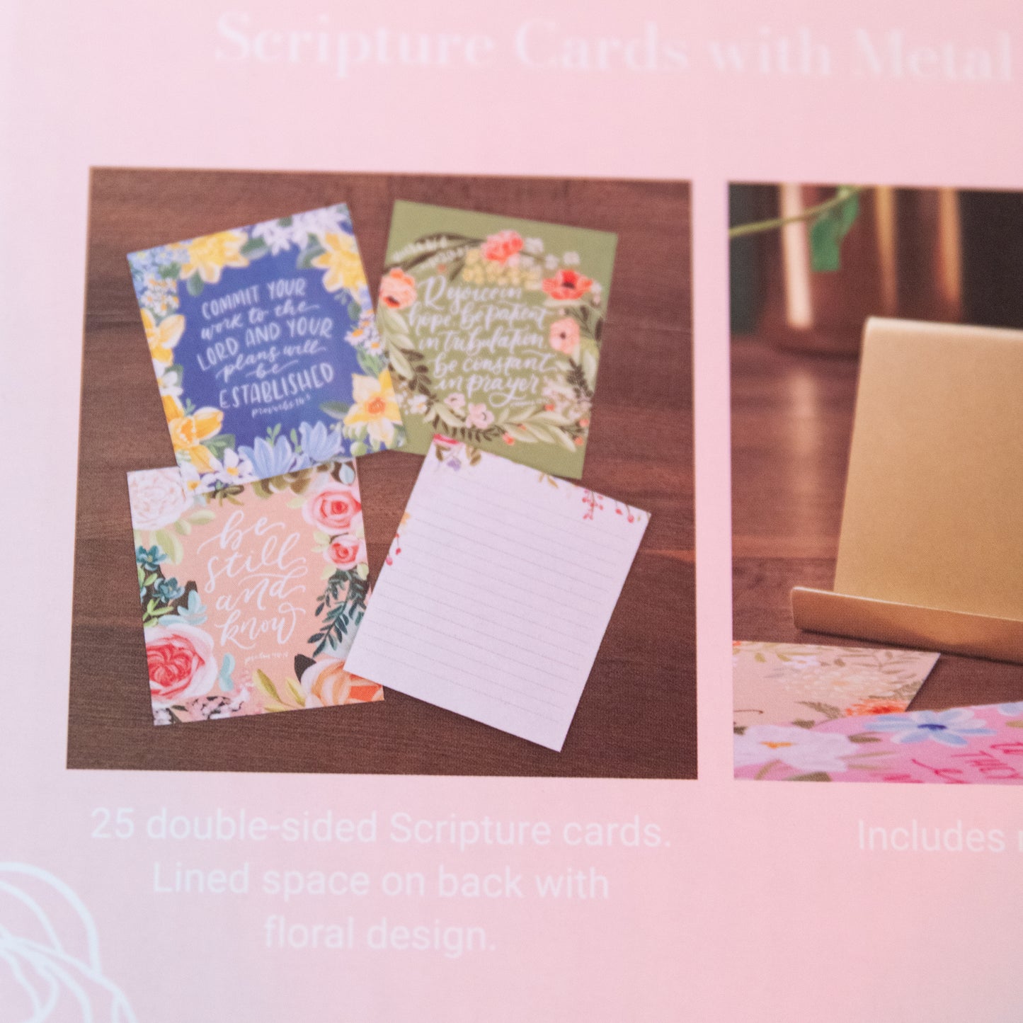 Scripture Cards with Gold Metal Stand