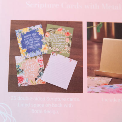 Scripture Cards with Gold Metal Stand