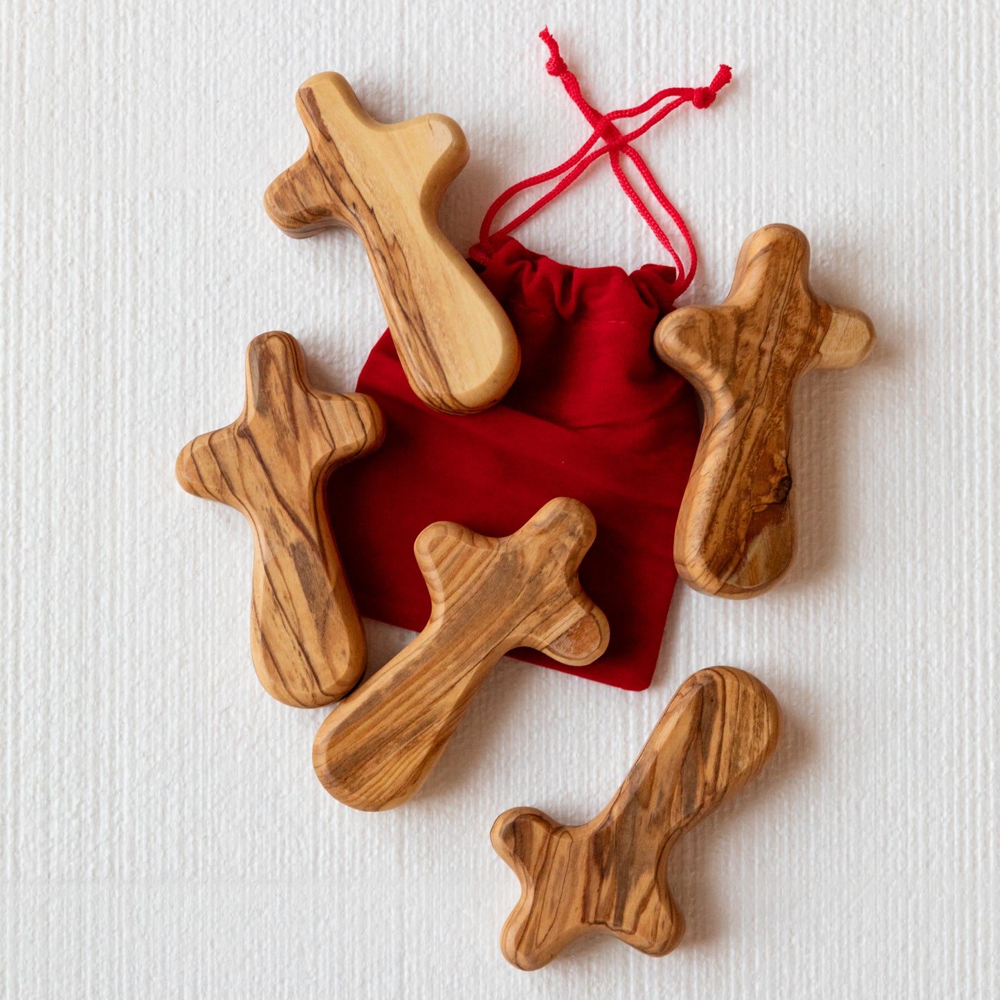 Holy Land Authentic Prayer Cross Solid Olive Wood Hand Crafted