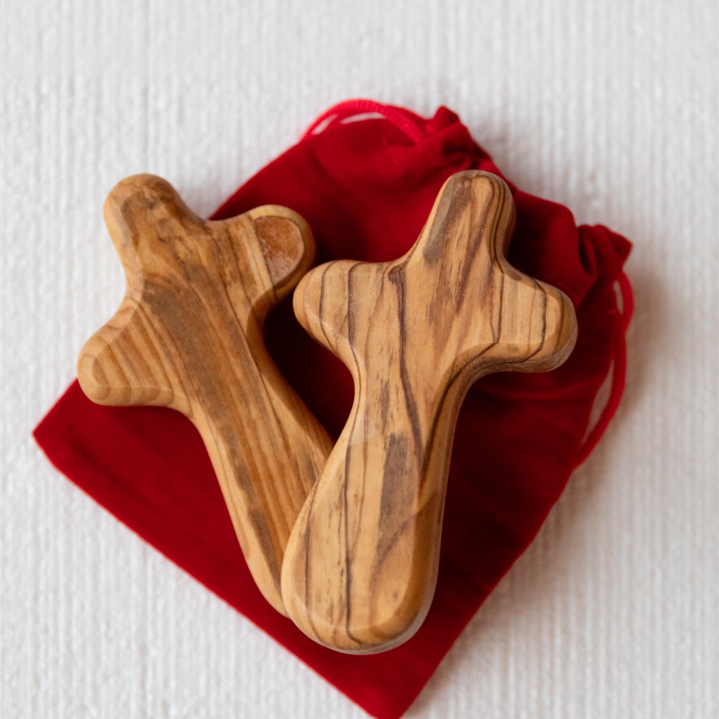 Holy Land Authentic Prayer Cross Solid Olive Wood Hand Crafted