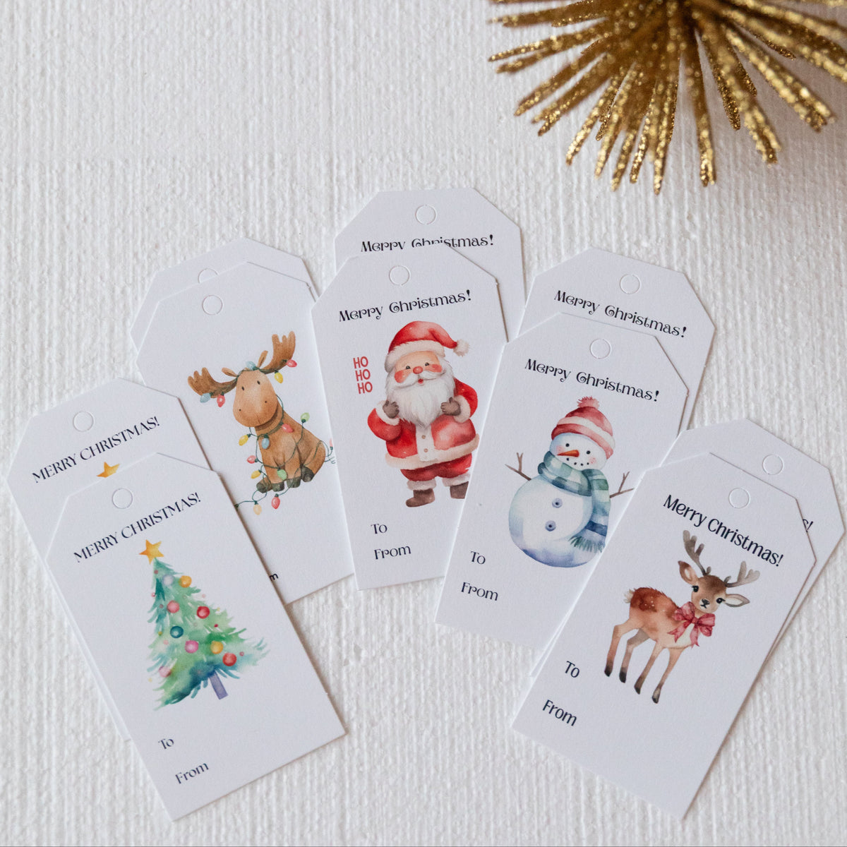 Christmas ASSORTED 10 PACK Gift Tags- 2x3.5" *SALE!!