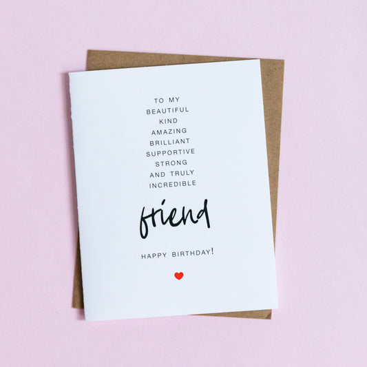 To My Friend...Birthday Card * BEST Seller!!