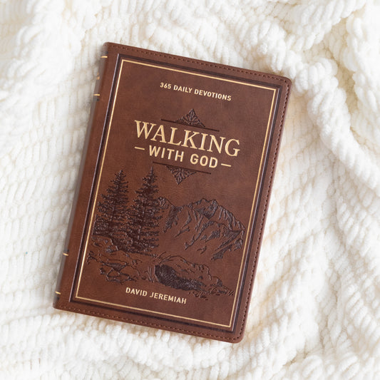 Devotional Walking with God Faux Leather Cover Large Print