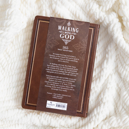Walking with God by David Jeremiah | Large Print Faux Leather Devotional