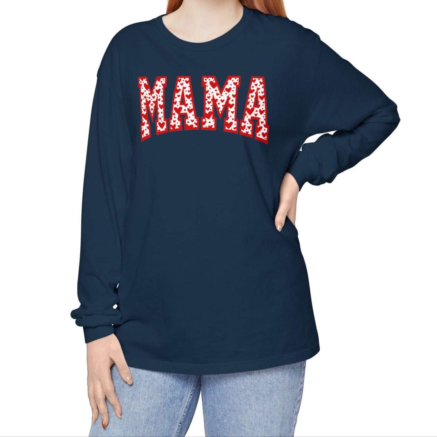 Mama Heart Long Sleeve Tee