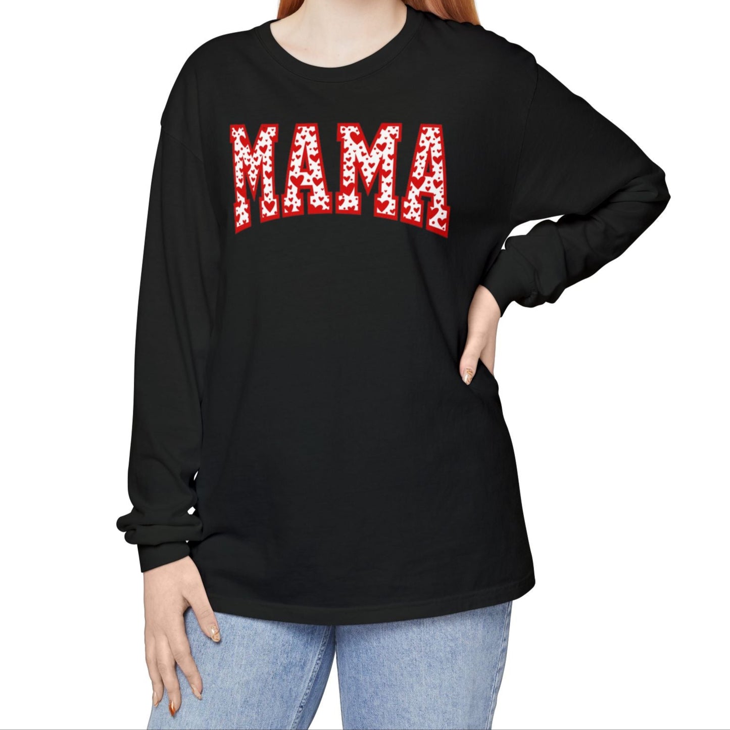 Mama Heart Long Sleeve Tee
