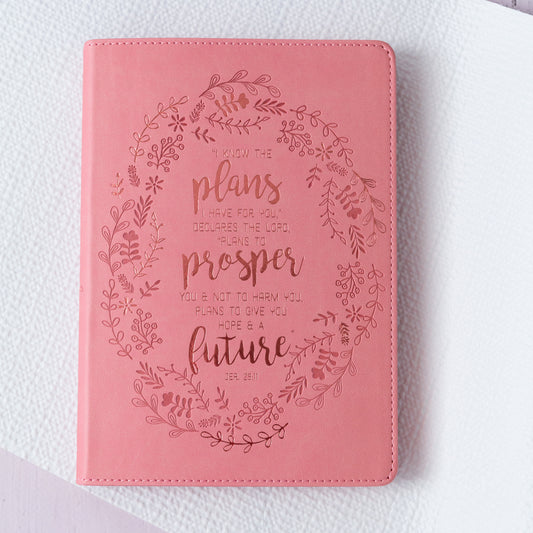 Journal 'I Know the Plans..Jer. 29:11 ' Pink Faux Leather
