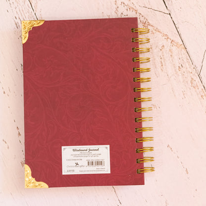 Journal, Wire Bound, 'Trust in the Lord..' Hard Cover, Gold Corners