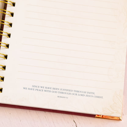 Journal, Wire Bound, 'Trust in the Lord..' Hard Cover, Gold Corners