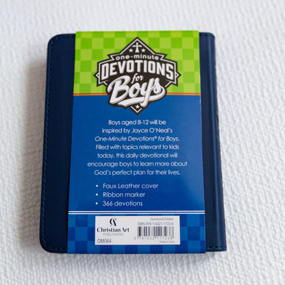 One-Minute Devotions for Boys Faux Leather Soft Cover