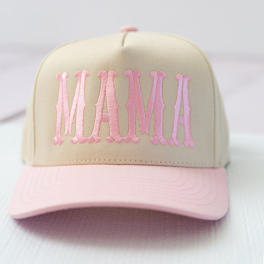 'MAMA' Embroidered Design Trucker Hat Adjustable
