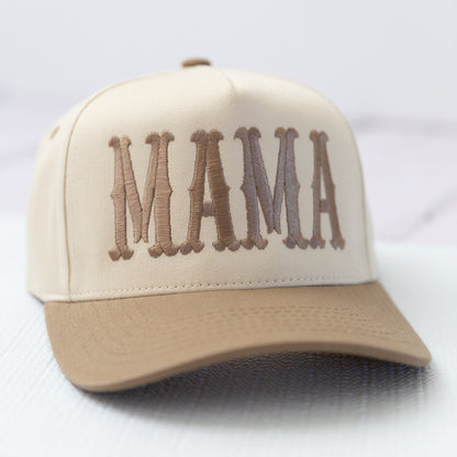 'MAMA' Embroidered Design Trucker Hat Adjustable