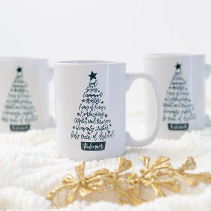 Names of Christ Christmas Tree 15 oz Mug
